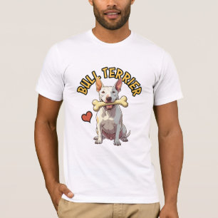 Camiseta de retrato icônico do Bull Terrier - Arte