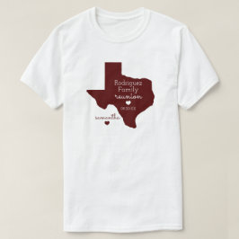 Camiseta de Reunião da Família Maroon State do Tex