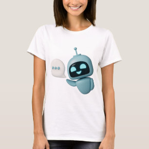 Camiseta de Robô de IA Fofo – Design Futurista Ado