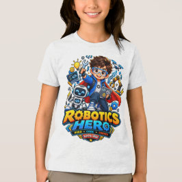 Camiseta de Robô de Robótica Infantil STEM