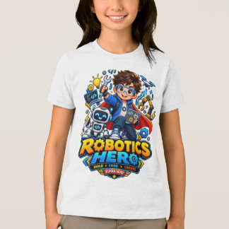 Camiseta de Robô de Robótica Infantil STEM