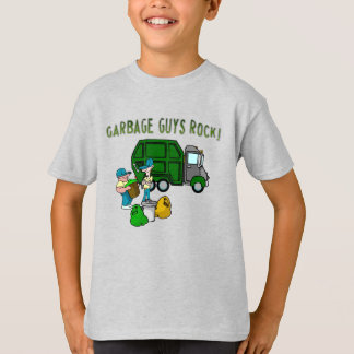 Camiseta de rock de caras de lixo
