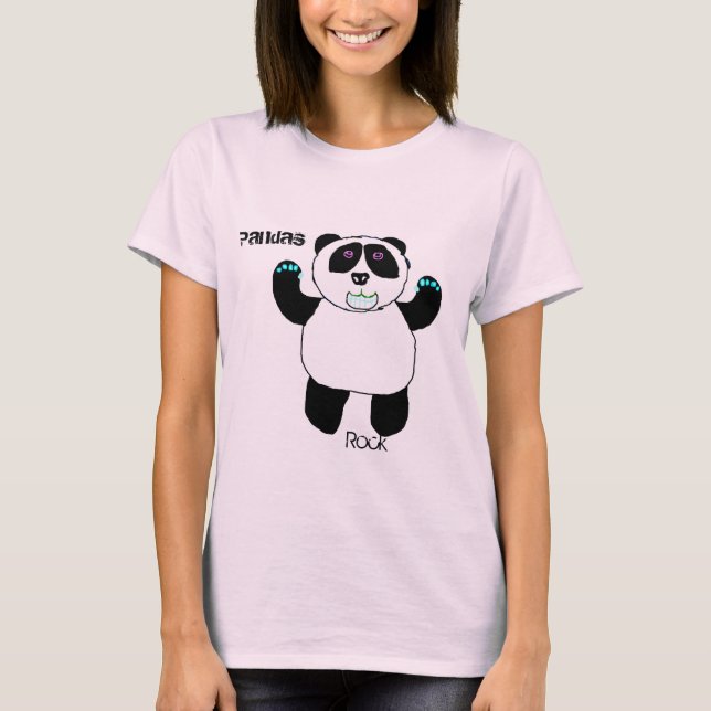 CAMISETA DE ROCK DOS PANDAS (Frente)