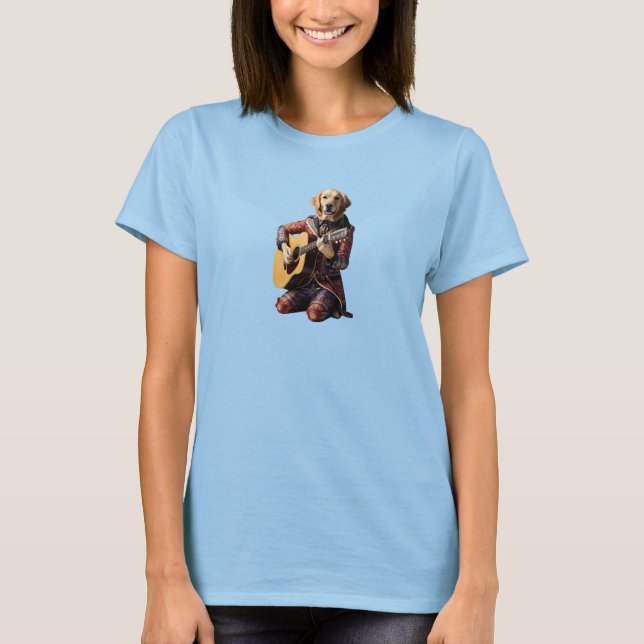 Camiseta de Rockstar Labrador Retriever Fofa (Frente)