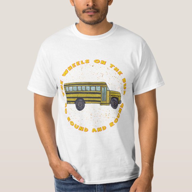 Camiseta de Rodas de Ônibus Escolar (Frente)