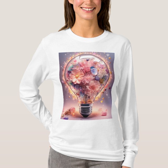 Camiseta de Rosas claro "Trick or Tratat Bag" (Frente)