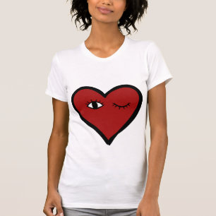Camiseta de Rosto Coração Olhos de Amor de São Val