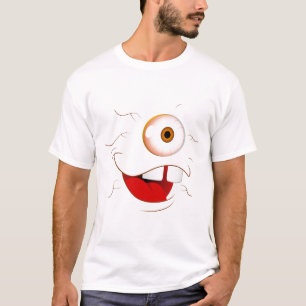 Camiseta de Rosto Feliz e Alienígena de Homens