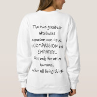 Camiseta de roupas compaixão e empatia