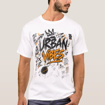 Camiseta de Rua com Grafite Urban Vibes