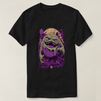 Camiseta de Rua de Estilo Dark Comic Monstro Roxo