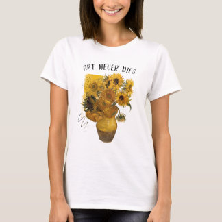 Camiseta de Rua Floral Artística Girassóis de Van 