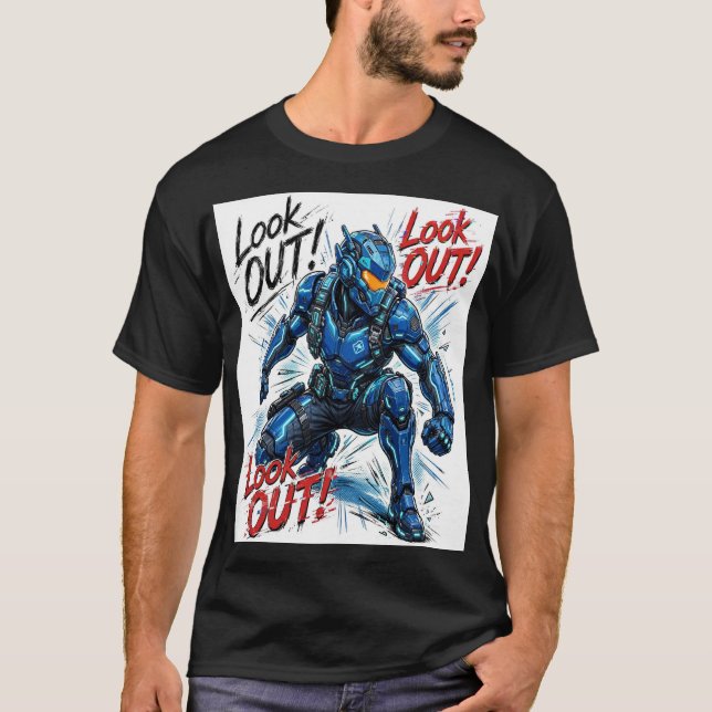 Camiseta de Rua Techwear Look Out Cyber Commando (Frente)