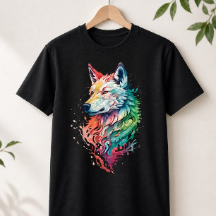 Camiseta de Rua Wolf Gráfica Ousada e Colorida