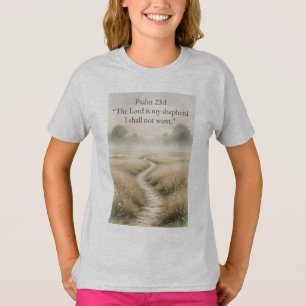 Camiseta de Salmo 23:1 Versículo Bíblico Cristão p