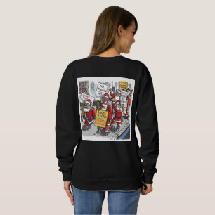 Camiseta de Santa Strike mulheres preta parte de t