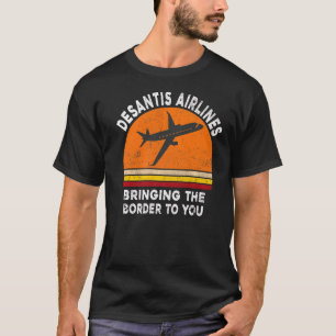 Camiseta De Santis Airlines Tee Engraçado Meme Político Vin