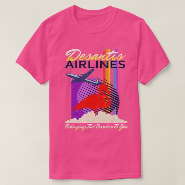 Camiseta De Santis Airlines Trazendo A Fronteira Para Você  (Frente do Design)