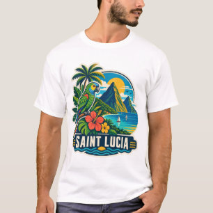 Camiseta de São Lúcia do Caribe de Meados do Sécul