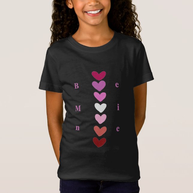 Camiseta de São Valentim Be Mine Minimal Heart Sta (Frente)