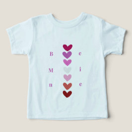 Camiseta de São Valentim com Pilha de Coração Mini