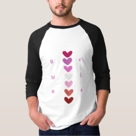 Camiseta de São Valentim com Pilha de Coração Mini