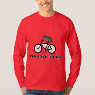 Camiseta de Sapo Engraçado de Bicicleta Animal d