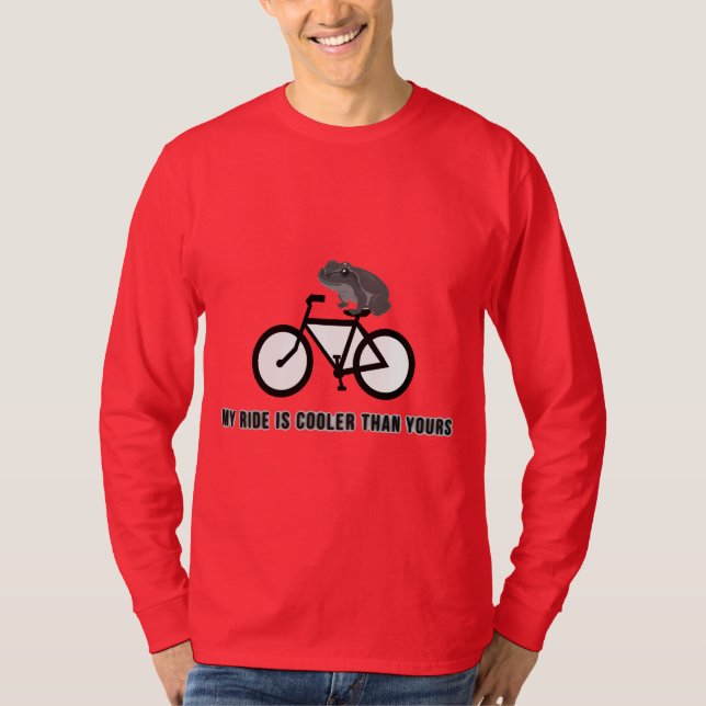 Camiseta de Sapo Engraçado de Bicicleta | Animal d (Frente)