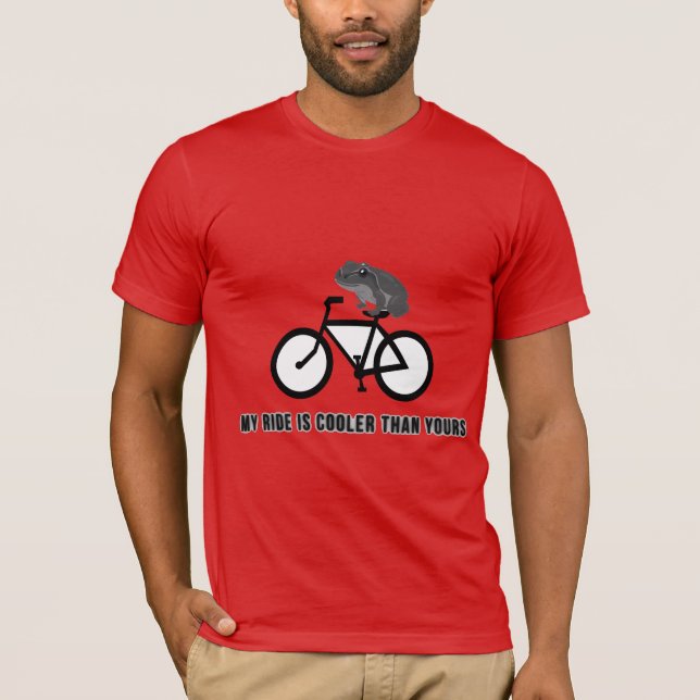 Camiseta de Sapo Engraçado de Bicicleta | Animal d (Frente)