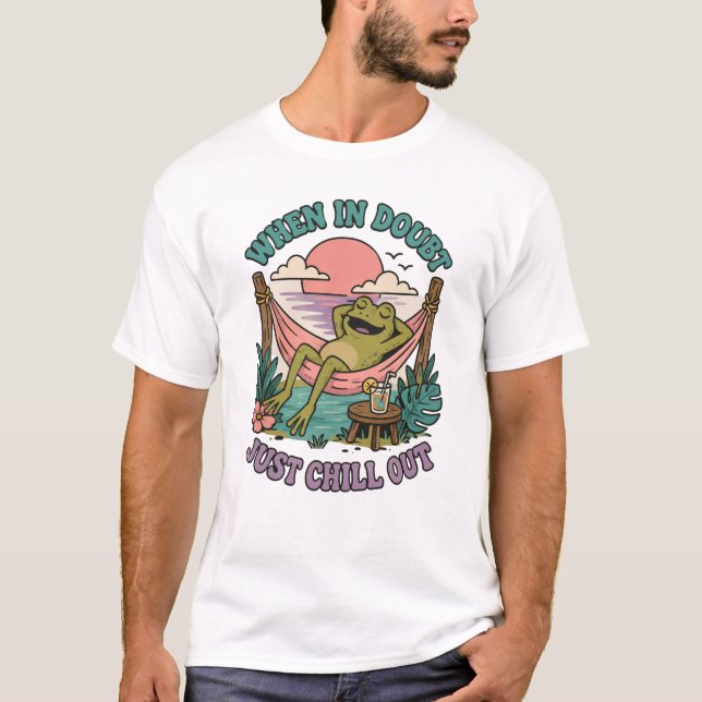 Camiseta de Sapo Just Chill Out | Sapo Retro Engra (Frente)