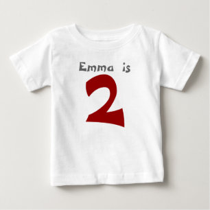 Camiseta de segundo aniversário Personalizável Ida