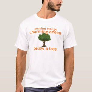 camiseta de sessão de manga