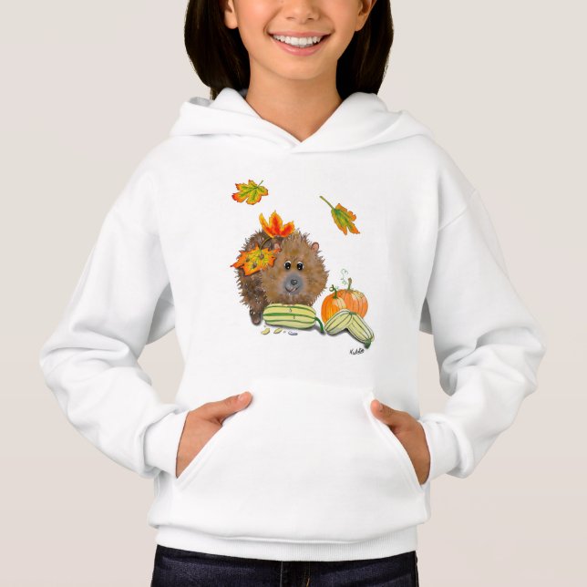 Camiseta DE Shirt Hoodie Herbst Igel (Frente)