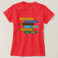 Camiseta de Sinais Divertidos Perdido no Aeroporto