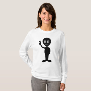 Camiseta de sinal de paz alienígena engraçada