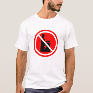 Camiseta de Sinal de Proibido Vaping Aviso de Zo