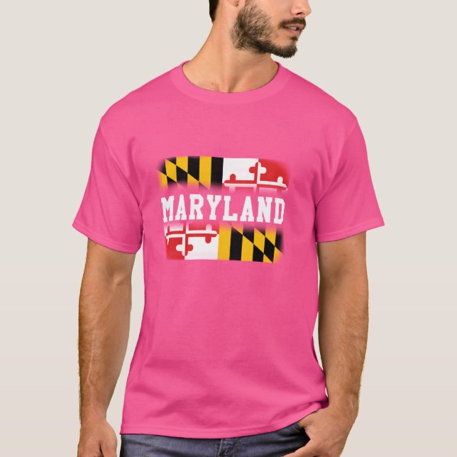 Camiseta de Sinalizador do Estado de Maryland (Frente)