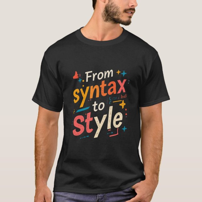 Camiseta De Sintaxe ao Estilo Divertido Desenvolvedor Web C (Frente)