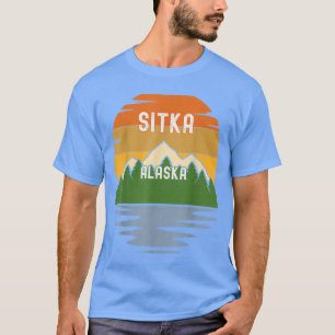Camiseta De Sitka Alasca Pôr do Sol Vintage