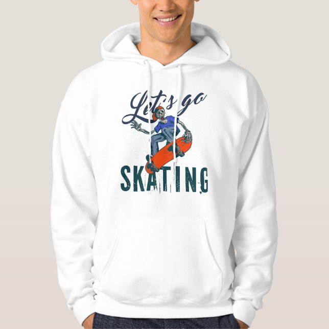Camiseta de Skate de Esqueleto | Arte de Rua de Sk (Frente)