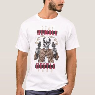 Camiseta de Skate de Esqueleto   Arte de Rua de Sk