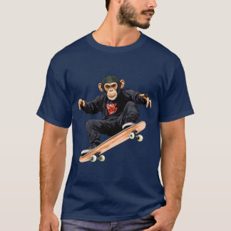 Camiseta de skate macaco