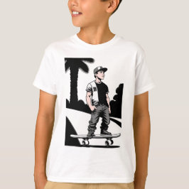 Camiseta de Skateboard para Crianças
