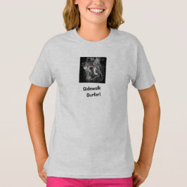 Camiseta de Skater Cinza Imagem Sidewalk Surfer Pr