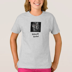Camiseta de Skater Cinza Imagem Sidewalk Surfer Pr