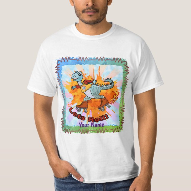 Camiseta de Skater Dinosaur (Frente)