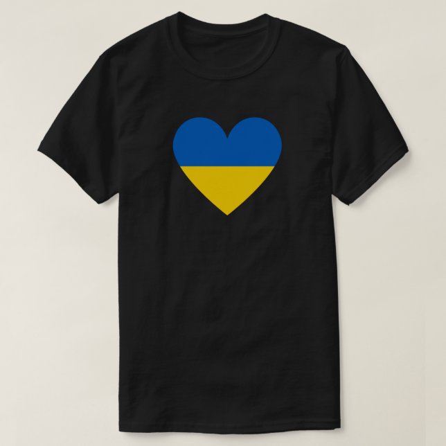 Camiseta de Solidariedade do Coração da Bandeira U (Frente do Design)