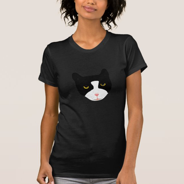 Camiseta de sorriso da cara do gato (Frente)