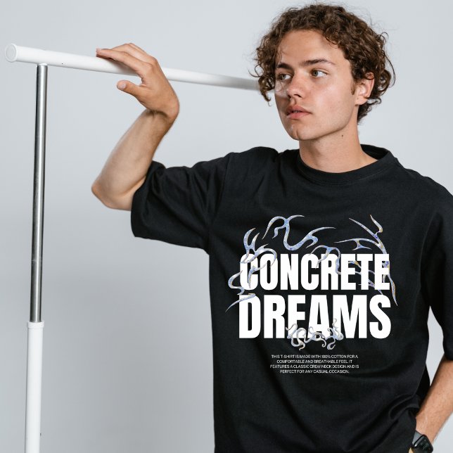 Camiseta de street wear Sonhos Concretos (Criador carregado)