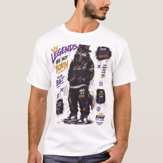 Camiseta de Streetwear Citação Legends Are Not Bor